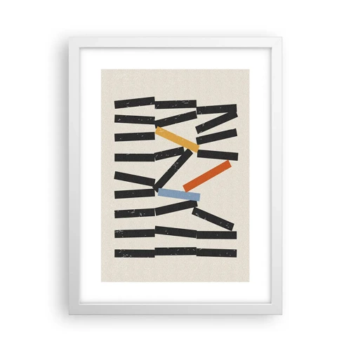 Poster in white frmae - Domino - Composition - 30x40 cm