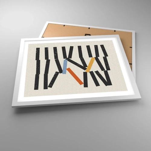 Poster in white frmae - Domino - Composition - 50x40 cm