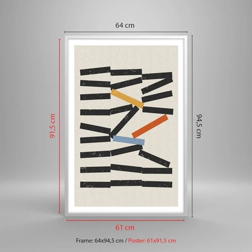 Poster in white frmae - Domino - Composition - 61x91 cm