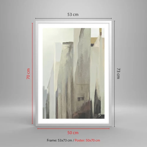 Poster in white frmae - Dream of a City - 50x70 cm