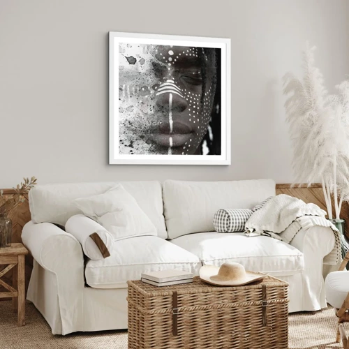 Poster in white frmae - Dsicover Primordial Spirit - 40x40 cm