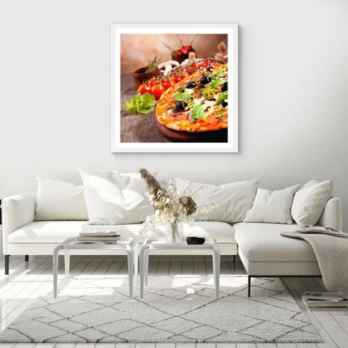 Poster in white frmae - Earthly Ingredients - 60x60 cm