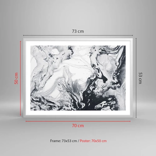 Poster in white frmae - Earth's Interior - 70x50 cm
