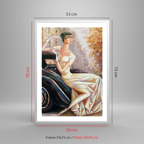 Poster in white frmae - Elegance - Retro Style - 50x70 cm