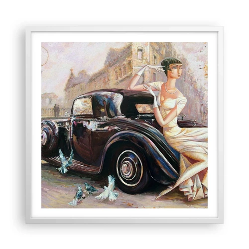 Poster in white frmae - Elegance - Retro Style - 60x60 cm