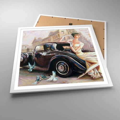 Poster in white frmae - Elegance - Retro Style - 60x60 cm