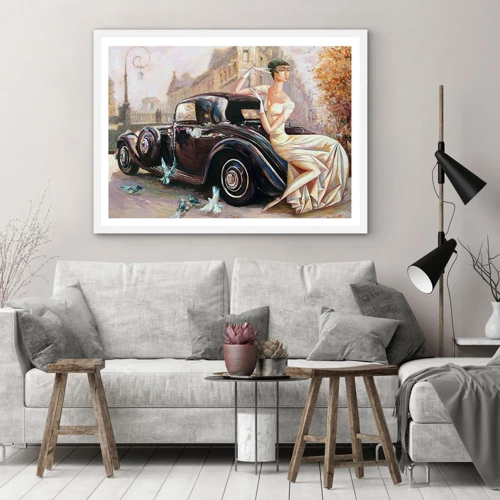 Poster in white frmae - Elegance - Retro Style - 91x61 cm