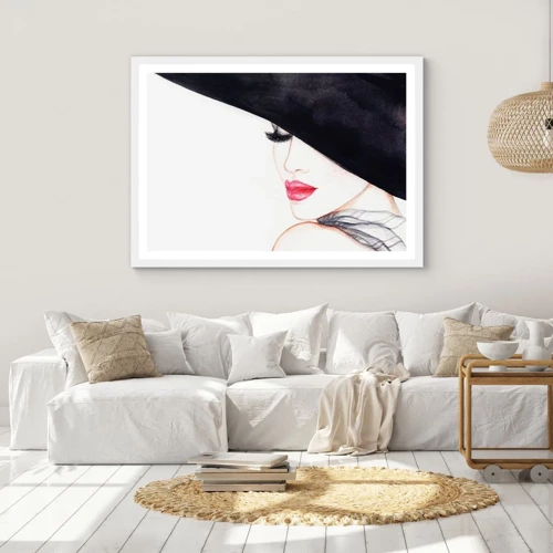 Poster in white frmae - Elegance and Sensuality - 100x70 cm