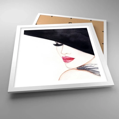 Poster in white frmae - Elegance and Sensuality - 40x40 cm