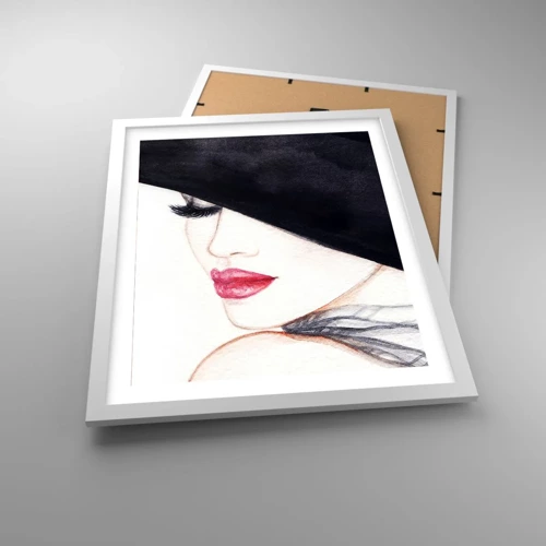 Poster in white frmae - Elegance and Sensuality - 40x50 cm