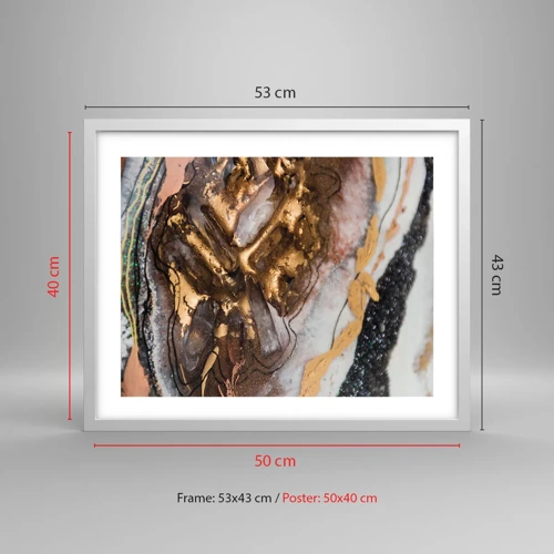 Poster in white frmae - Element of the Earth - 50x40 cm