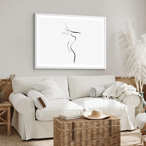 Poster in white frmae - Elusive Like a Wave - 40x30 cm