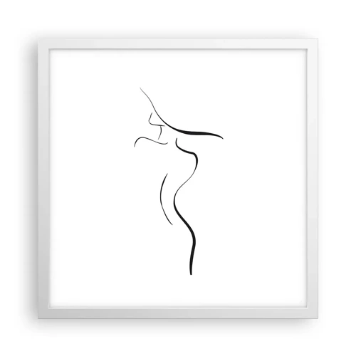 Poster in white frmae - Elusive Like a Wave - 40x40 cm