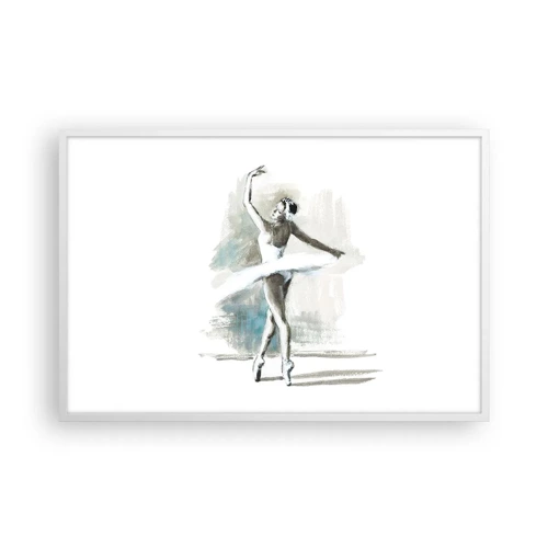 Poster in white frmae - Enchanted into a Swan - 91x61 cm
