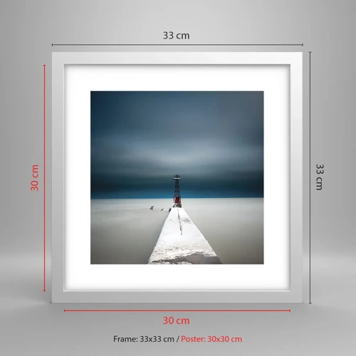 Poster in white frmae - Encounter with Infinity - 30x30 cm