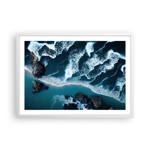 Poster in white frmae - Envelopped by Waves - 70x50 cm
