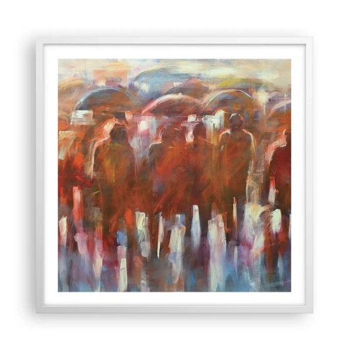 Poster in white frmae - Equal in Rain and Fog - 60x60 cm
