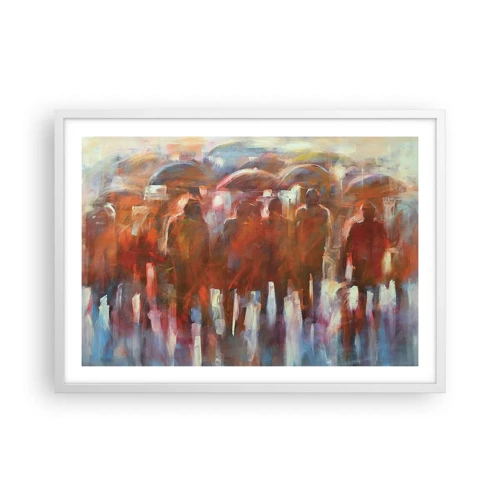 Poster in white frmae - Equal in Rain and Fog - 70x50 cm