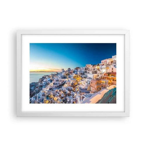 Poster in white frmae - Essence of Greekness - 40x30 cm