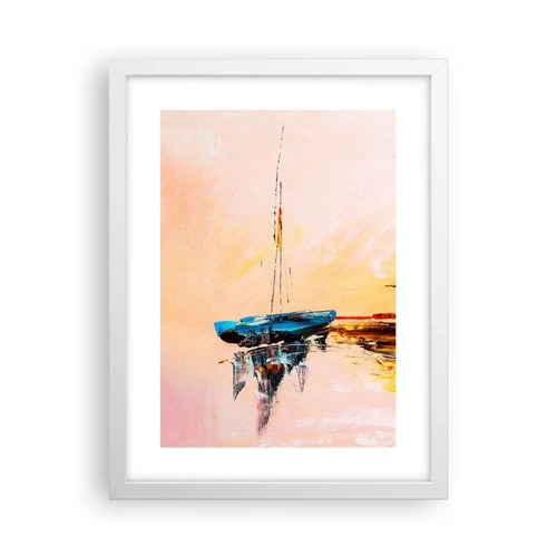 Poster in white frmae - Evening at the Harbour - 30x40 cm