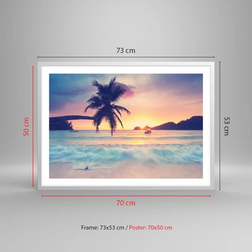 Poster in white frmae - Evening in a Bay - 70x50 cm