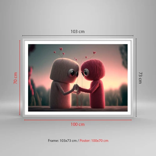 Poster in white frmae - Everyone Is Allowed to Love - 100x70 cm