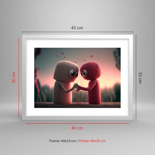 Poster in white frmae - Everyone Is Allowed to Love - 40x30 cm