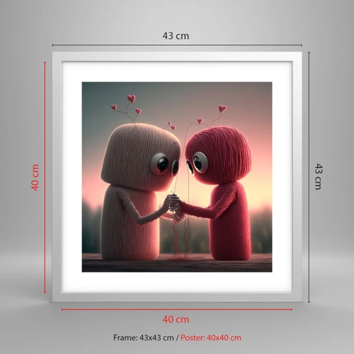 Poster in white frmae - Everyone Is Allowed to Love - 40x40 cm