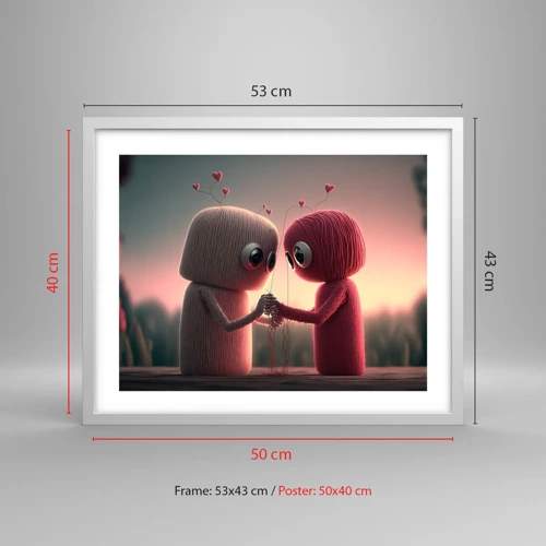 Poster in white frmae - Everyone Is Allowed to Love - 50x40 cm