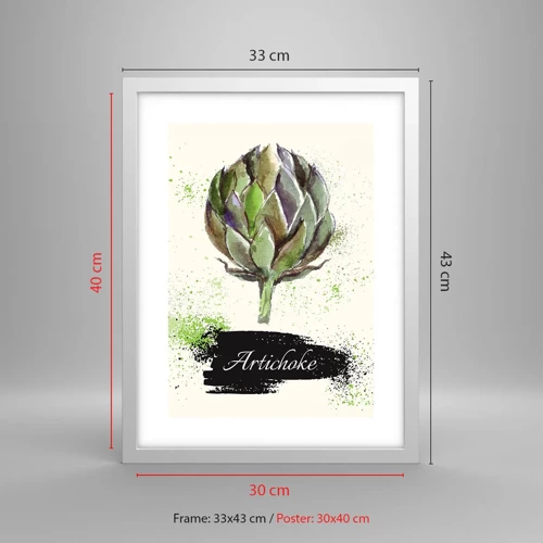 Poster in white frmae - Eviva Vegetables! - 30x40 cm