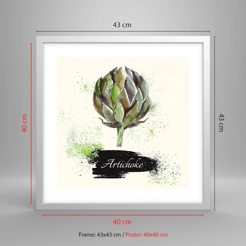 Poster in white frmae - Eviva Vegetables! - 40x40 cm