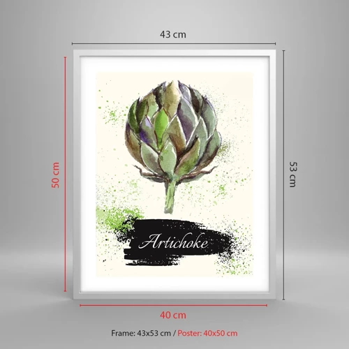 Poster in white frmae - Eviva Vegetables! - 40x50 cm