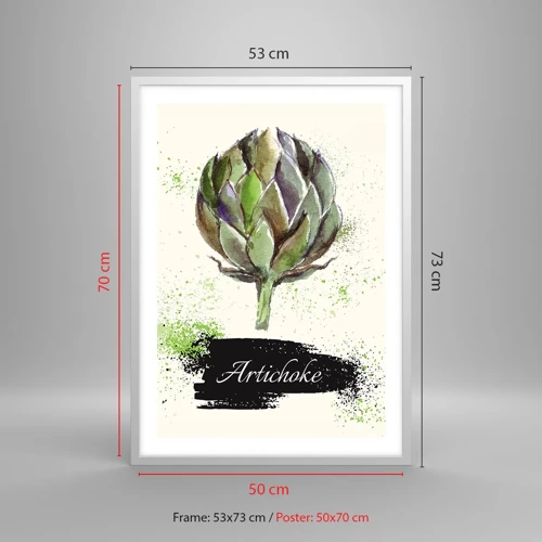 Poster in white frmae - Eviva Vegetables! - 50x70 cm