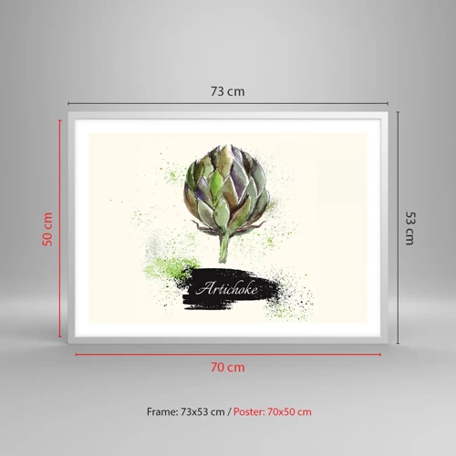 Poster in white frmae - Eviva Vegetables! - 70x50 cm