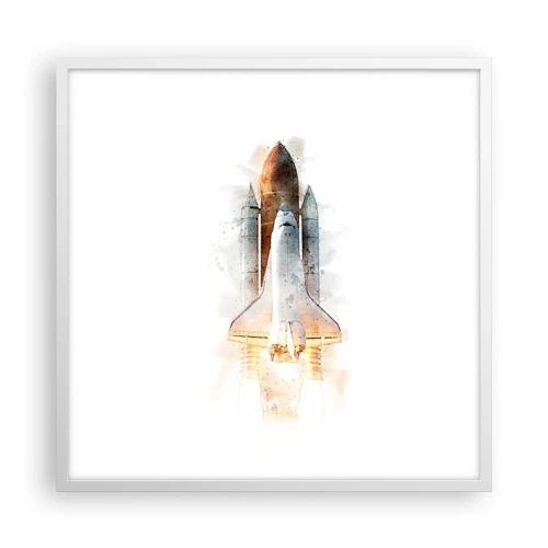 Poster in white frmae - Explorers Get Ready - 60x60 cm