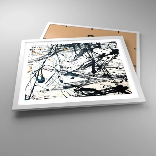 Poster in white frmae - Expressionist Abstract - 50x40 cm