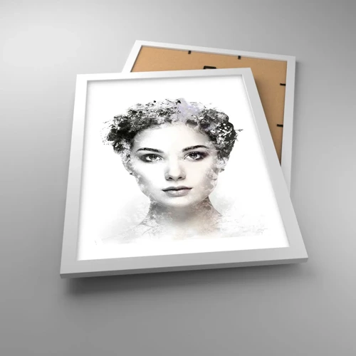 Poster in white frmae - Extremely Stylish Portrait - 30x40 cm