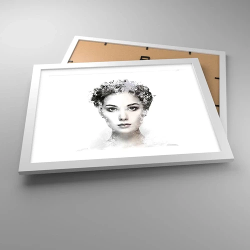 Poster in white frmae - Extremely Stylish Portrait - 40x30 cm