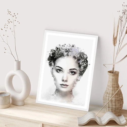 Poster in white frmae - Extremely Stylish Portrait - 40x50 cm