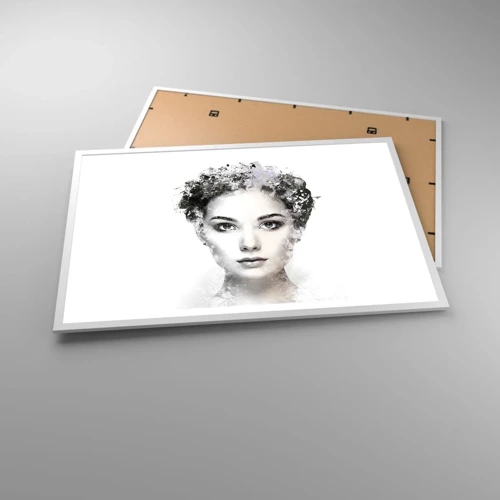 Poster in white frmae - Extremely Stylish Portrait - 91x61 cm