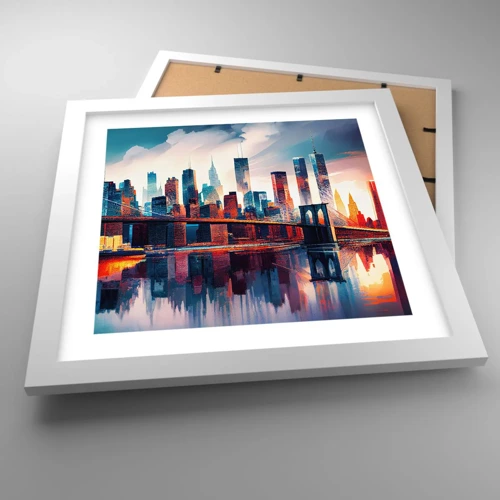 Poster in white frmae - Fabulous New York - 30x30 cm