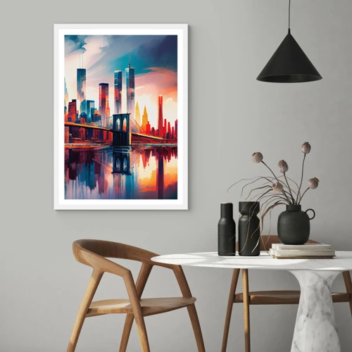 Poster in white frmae - Fabulous New York - 30x40 cm