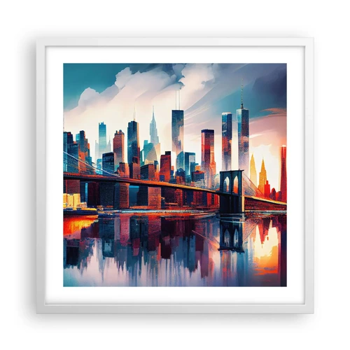 Poster in white frmae - Fabulous New York - 50x50 cm