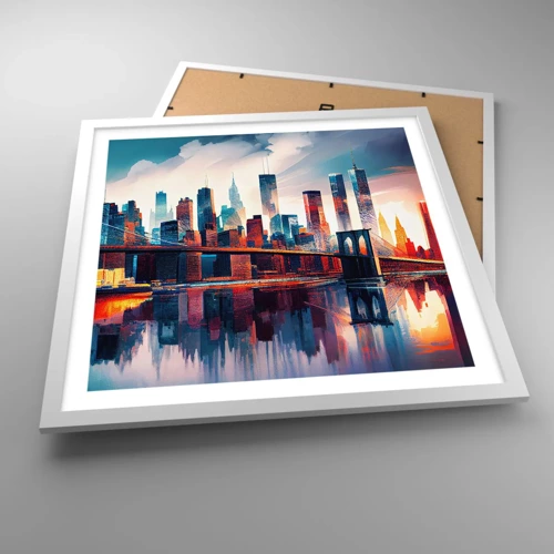 Poster in white frmae - Fabulous New York - 50x50 cm