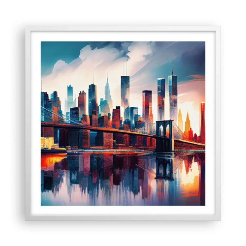 Poster in white frmae - Fabulous New York - 60x60 cm