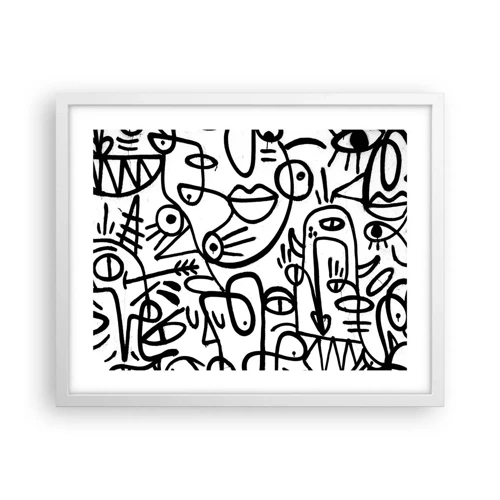 Poster in white frmae - Faces and Mirages - 50x40 cm