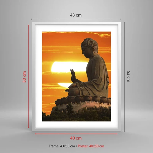 Poster in white frmae - Facing the World - 40x50 cm