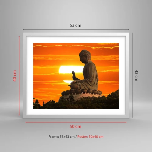 Poster in white frmae - Facing the World - 50x40 cm