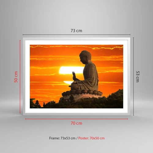 Poster in white frmae - Facing the World - 70x50 cm