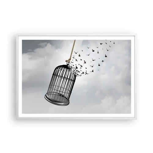 Poster in white frmae - Faith…Hope…Freedom! - 100x70 cm